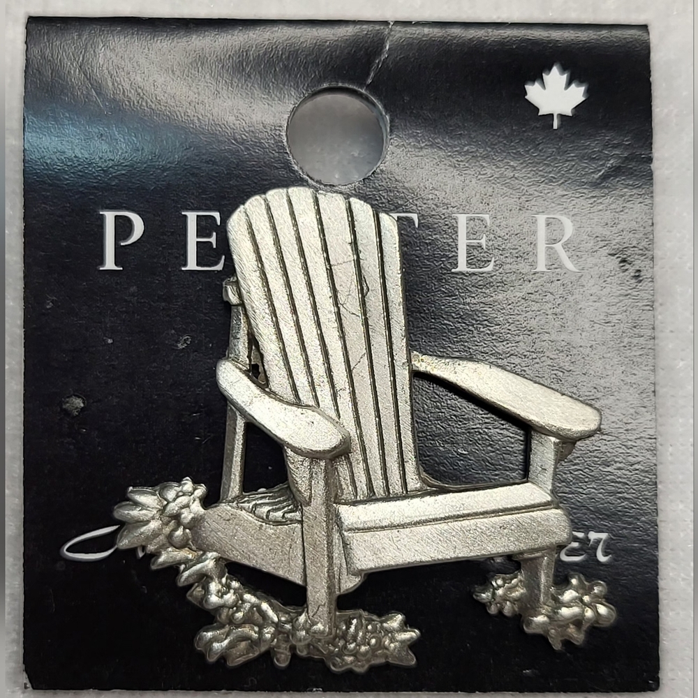 New Pewter Muskoka Chair Lapel Pin